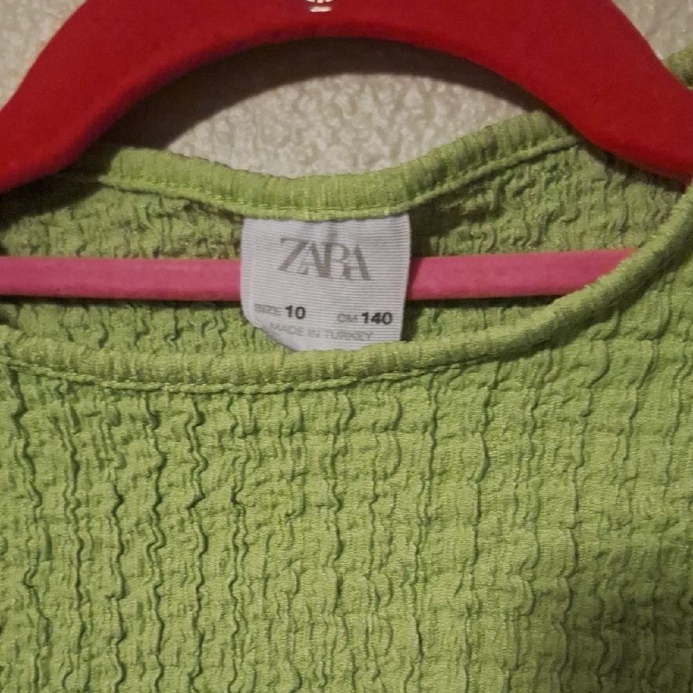 Zara Green Textured Top